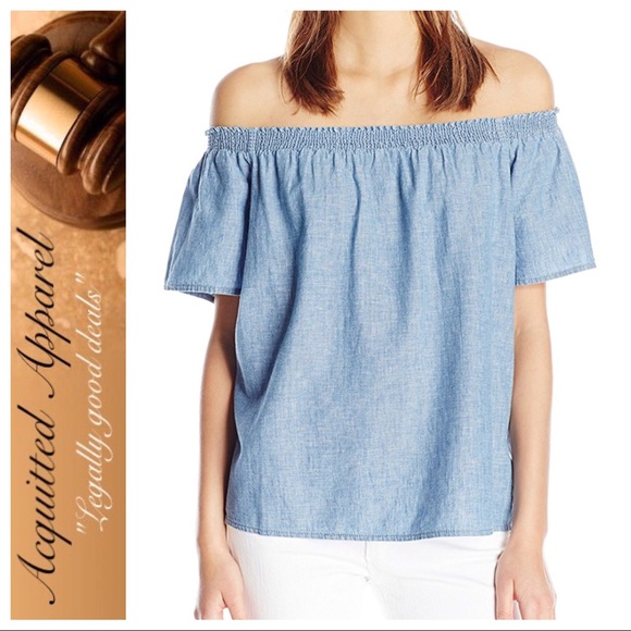 Joie Tops - [Joie] NWT Amesti Chambray Off The Shoulder Top